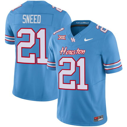 Men's Houston Cougars Oilers Inspired Vapor Jersey V4 - All Stitched