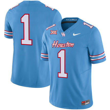 Men's Houston Cougars Oilers Inspired Vapor Jersey V4 - All Stitched