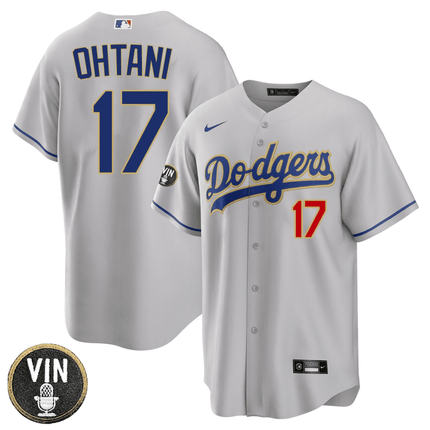 Men's Shohei Ohtani Los Angeles Dodgers Vin Scully Patch Jersey - All Stitched