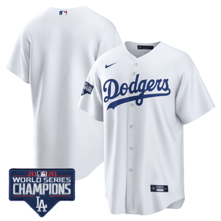 Men's Dodgers World Series Champions Patch Cool Base Jersey - All Stitched