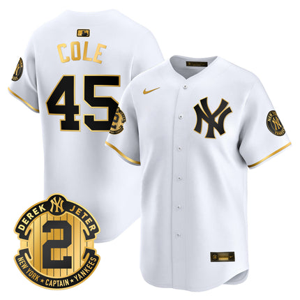 Men's New York Yankees Derek Jeter Patch Vapor Premier Limited Jersey - All Stitched