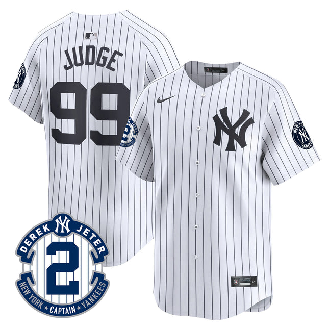Men's New York Yankees Derek Jeter Patch Vapor Premier Limited Jersey - All Stitched