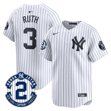 Men's New York Yankees Derek Jeter Patch Vapor Premier Limited Jersey - All Stitched