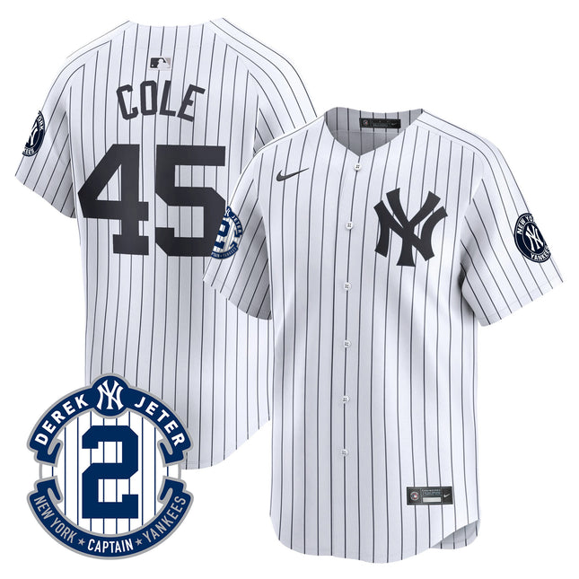 Men's New York Yankees Derek Jeter Patch Vapor Premier Limited Jersey - All Stitched
