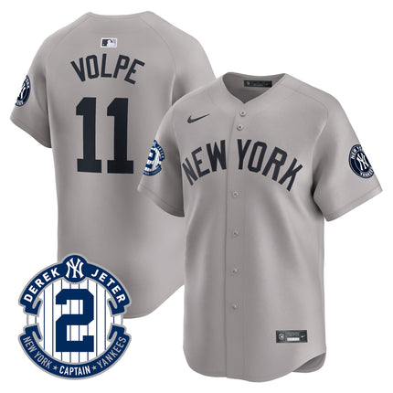 Men's New York Yankees Derek Jeter Patch Vapor Premier Limited Jersey - All Stitched
