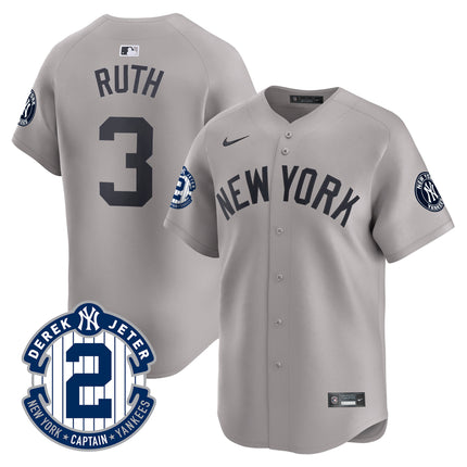 Men's New York Yankees Derek Jeter Patch Vapor Premier Limited Jersey - All Stitched