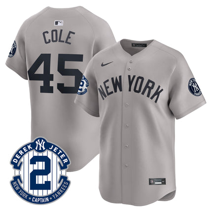 Men's New York Yankees Derek Jeter Patch Vapor Premier Limited Jersey - All Stitched