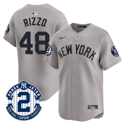 Men's New York Yankees Derek Jeter Patch Vapor Premier Limited Jersey - All Stitched