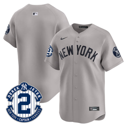 Men's New York Yankees Derek Jeter Patch Vapor Premier Limited Jersey - All Stitched