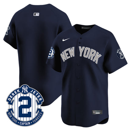 Men's New York Yankees Derek Jeter Patch Vapor Premier Limited Jersey - All Stitched