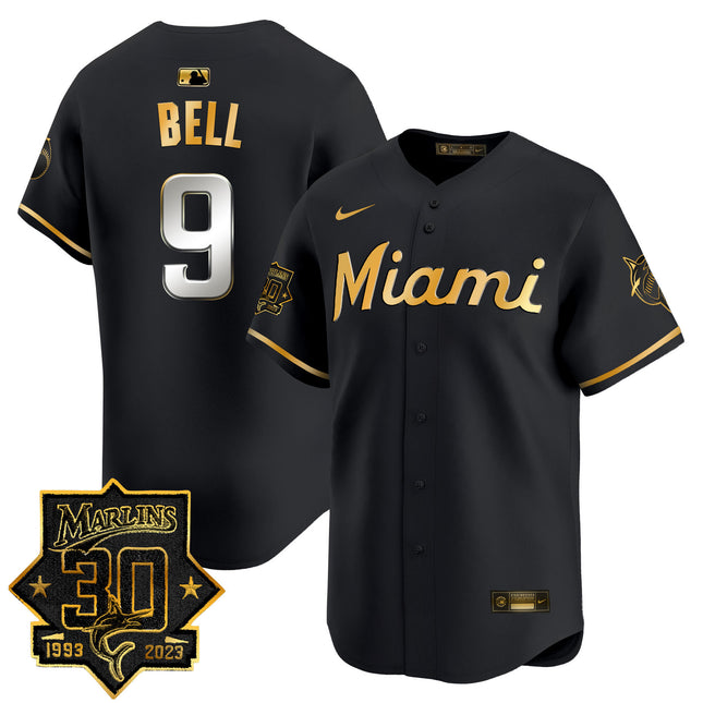 Men's Miami Marlins 30 Seasons Anniversary Patch Vapor Premier Limited Jersey ?All Stitched