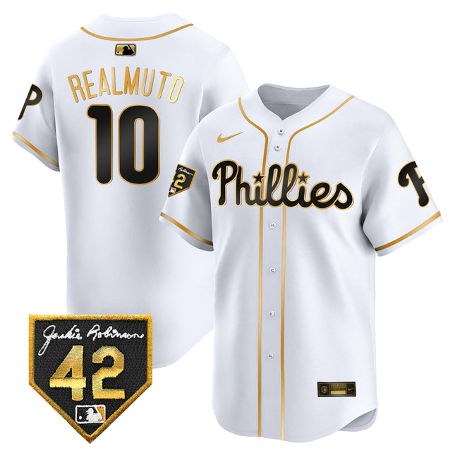 Men's Phillies 2024 Jackie Robinson Patch Vapor Premier Limited Jersey - All Stitched