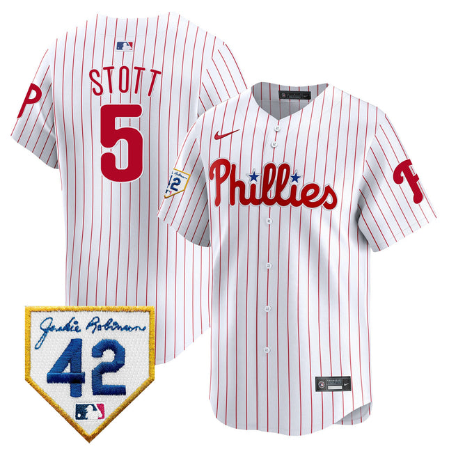 Men's Phillies 2024 Jackie Robinson Patch Vapor Premier Limited Jersey - All Stitched