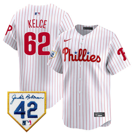 Men's Phillies 2024 Jackie Robinson Patch Vapor Premier Limited Jersey - All Stitched
