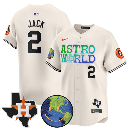 Men's Houston Astros Cactus Jack Astro World Vapor Premier Limited Jersey - All Stitched