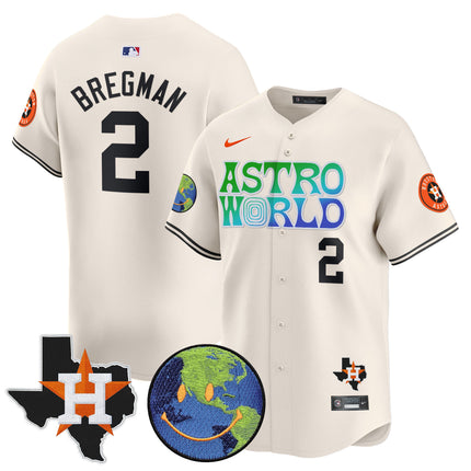 Men's Houston Astros Cactus Jack Astro World Vapor Premier Limited Jersey - All Stitched