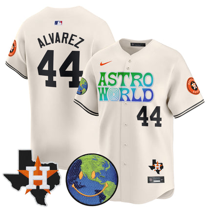 Men's Houston Astros Cactus Jack Astro World Vapor Premier Limited Jersey - All Stitched