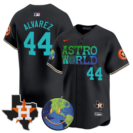 Men's Houston Astros Cactus Jack Astro World Vapor Premier Limited Jersey - All Stitched