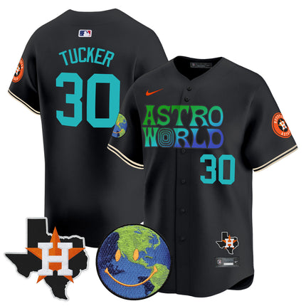 Men's Houston Astros Cactus Jack Astro World Vapor Premier Limited Jersey - All Stitched