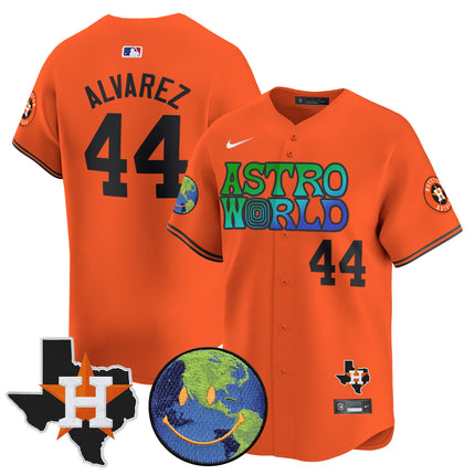 Men's Houston Astros Cactus Jack Astro World Vapor Premier Limited Jersey - All Stitched