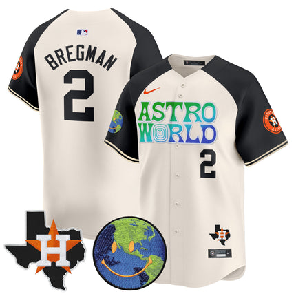 Men's Houston Astros Cactus Jack Astro World Vapor Premier Limited Jersey - All Stitched