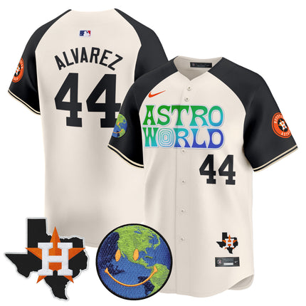 Men's Houston Astros Cactus Jack Astro World Vapor Premier Limited Jersey - All Stitched