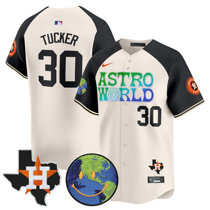 Men's Houston Astros Cactus Jack Astro World Vapor Premier Limited Jersey - All Stitched