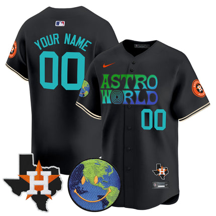 Houston Astros Cactus Jack Astro World Vapor Premier Limited Custom Jersey - All Stitched