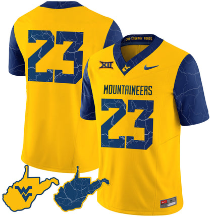 Men's West Virginia Mountaineers 2023 Country Roads Jersey - All Stitched