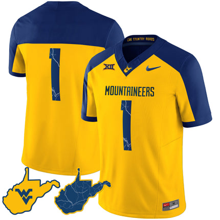 Men's West Virginia Mountaineers 2023 Country Roads Jersey - All Stitched