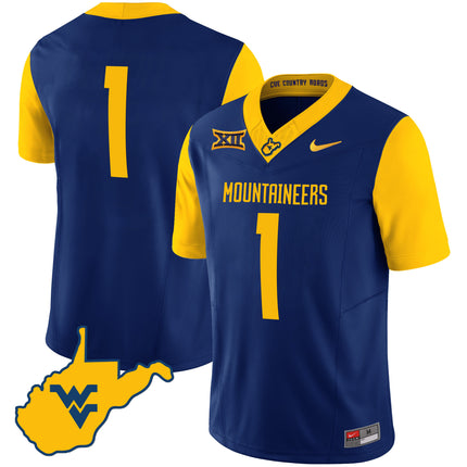 Men's West Virginia Mountaineers 2023 Country Roads Jersey - All Stitched