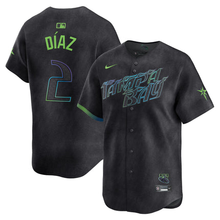 Tampa Bay Rays 2024 City Connect Vapor Premier Limited Jersey - Charcoal - All Stitched