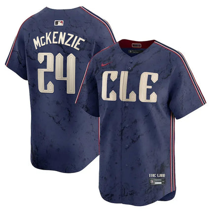Cleveland Guardians Navy 2024 City Connect Limited Jersey TLA - Stitched