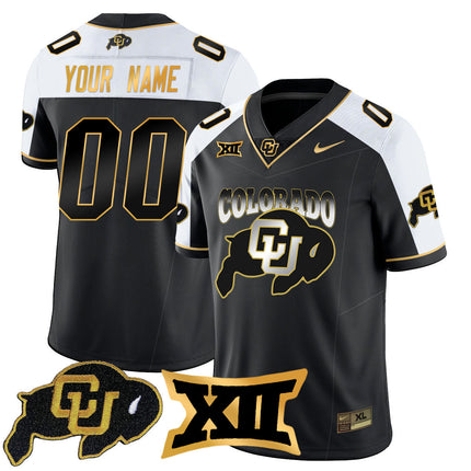 Custom Colorado Buffaloes 2024 Vapor Limited Gold Jersey N2 - All Stitched