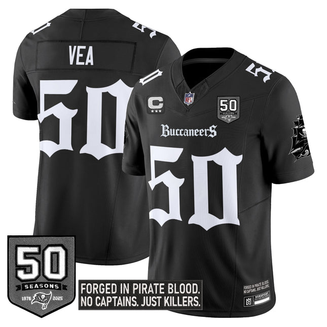 Youth's Tampa Bay Buccaneers 'Gothic Pirate Shadows Edition' Limited Jersey V3 - All Stitched