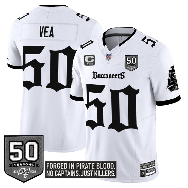 Youth's Tampa Bay Buccaneers 'Gothic Pirate Shadows Edition' Limited Jersey V3 - All Stitched