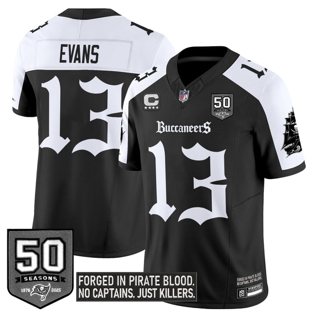 Youth's Tampa Bay Buccaneers 'Gothic Pirate Shadows Edition' Limited Jersey V3 - All Stitched