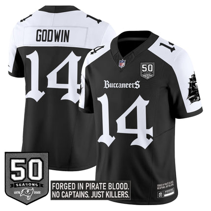 Youth's Tampa Bay Buccaneers 'Gothic Pirate Shadows Edition' Limited Jersey V3 - All Stitched