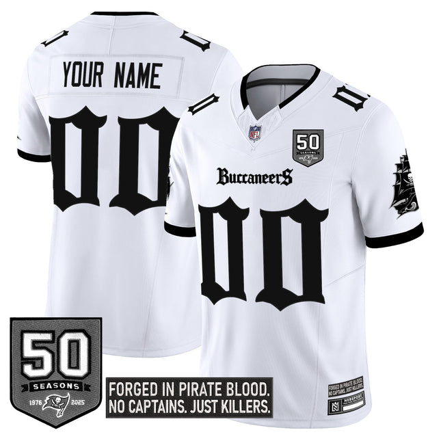 Tampa Bay Buccaneers 'Gothic Pirate Shadows Edition' Limited Custom Jersey V3 - All Stitched