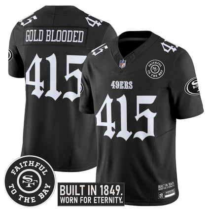 Men's San Francisco 49ers 'Fog City Gothic Edition' Vapor Limited Jersey V2 - All Stitched