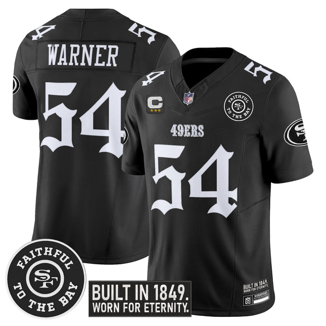 Men's San Francisco 49ers 'Fog City Gothic Edition' Vapor Limited Jersey V2 - All Stitched