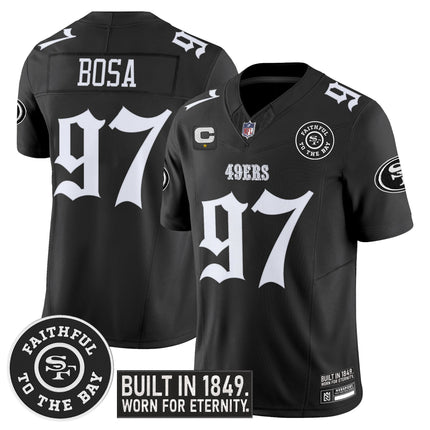 Men's San Francisco 49ers 'Fog City Gothic Edition' Vapor Limited Jersey V2 - All Stitched
