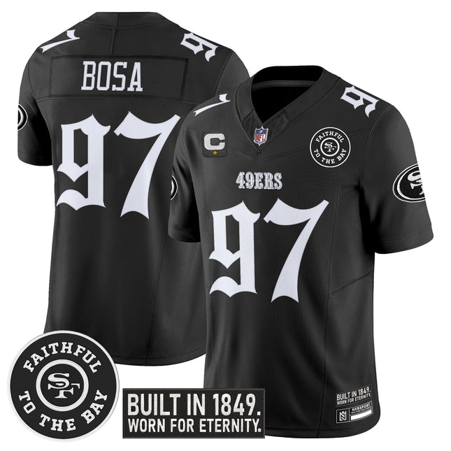 Men's San Francisco 49ers 'Fog City Gothic Edition' Vapor Limited Jersey V2 - All Stitched
