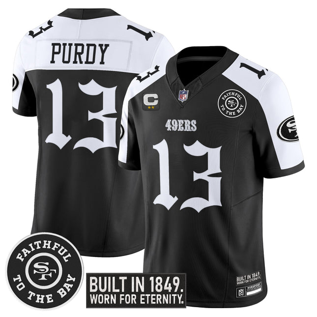 Men's San Francisco 49ers 'Fog City Gothic Edition' Vapor Limited Jersey V2 - All Stitched