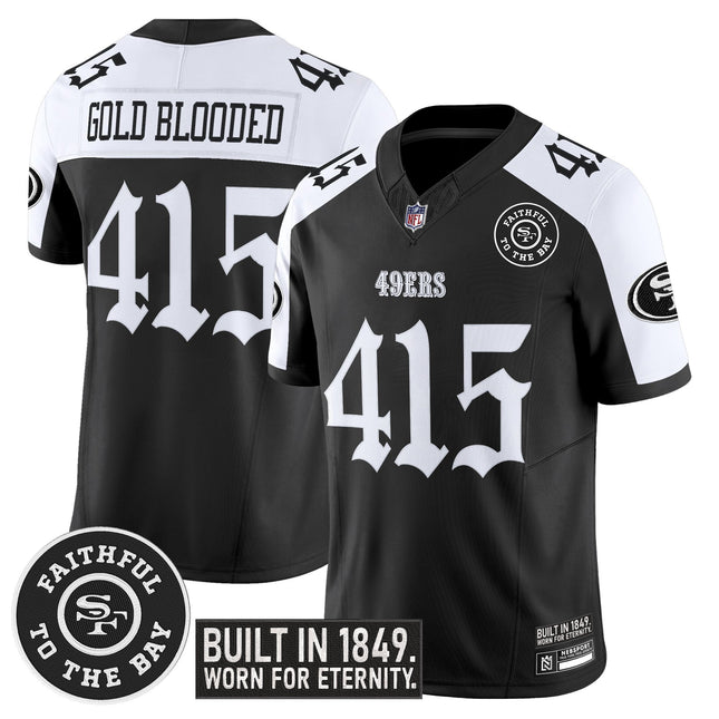 Men's San Francisco 49ers 'Fog City Gothic Edition' Vapor Limited Jersey V2 - All Stitched