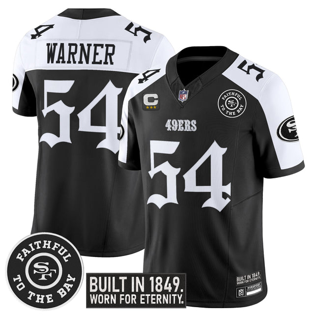 Men's San Francisco 49ers 'Fog City Gothic Edition' Vapor Limited Jersey V2 - All Stitched