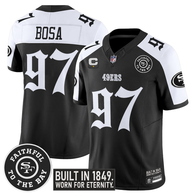 Men's San Francisco 49ers 'Fog City Gothic Edition' Vapor Limited Jersey V2 - All Stitched