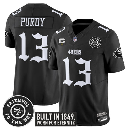 Men's San Francisco 49ers 'Fog City Gothic Edition' Vapor Limited Jersey V2 - All Stitched