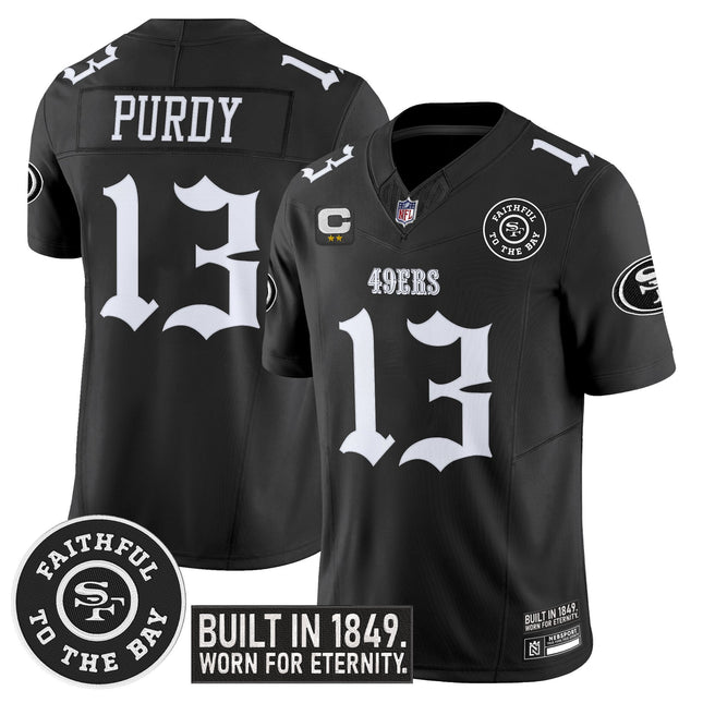Men's San Francisco 49ers 'Fog City Gothic Edition' Vapor Limited Jersey V2 - All Stitched