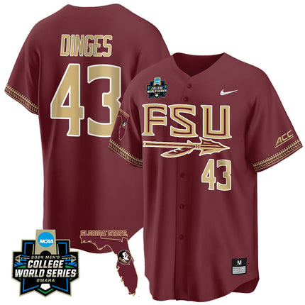 Men's Florida State Seminoles 2024 College World Series Vapor Premier Limited Jersey V2 - All Stitched